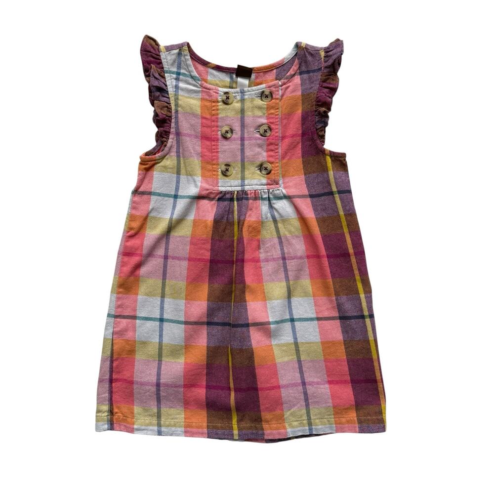 Tea Collection Scotland Plaid Flannel Dress Size 4